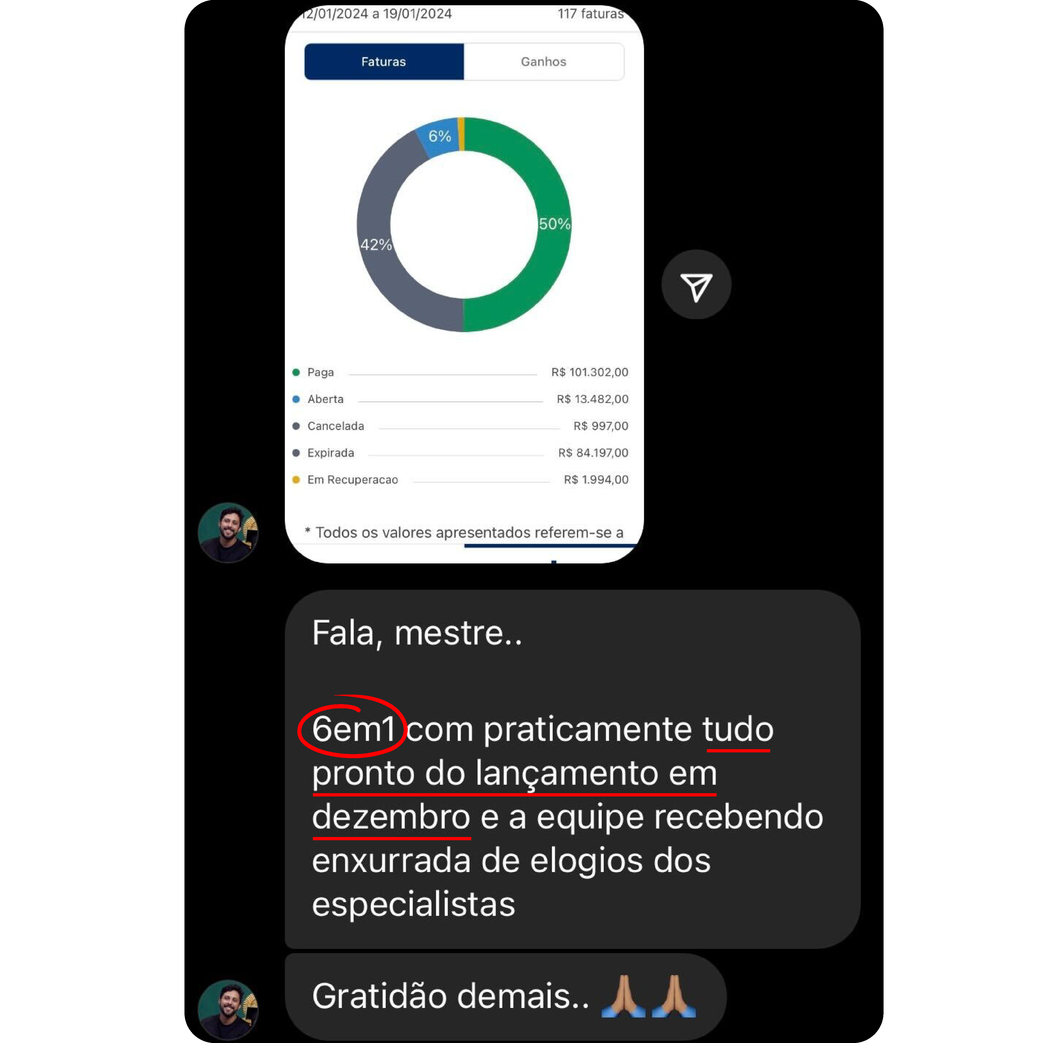 Tudo planejado antes - Equipe sendo elogiada