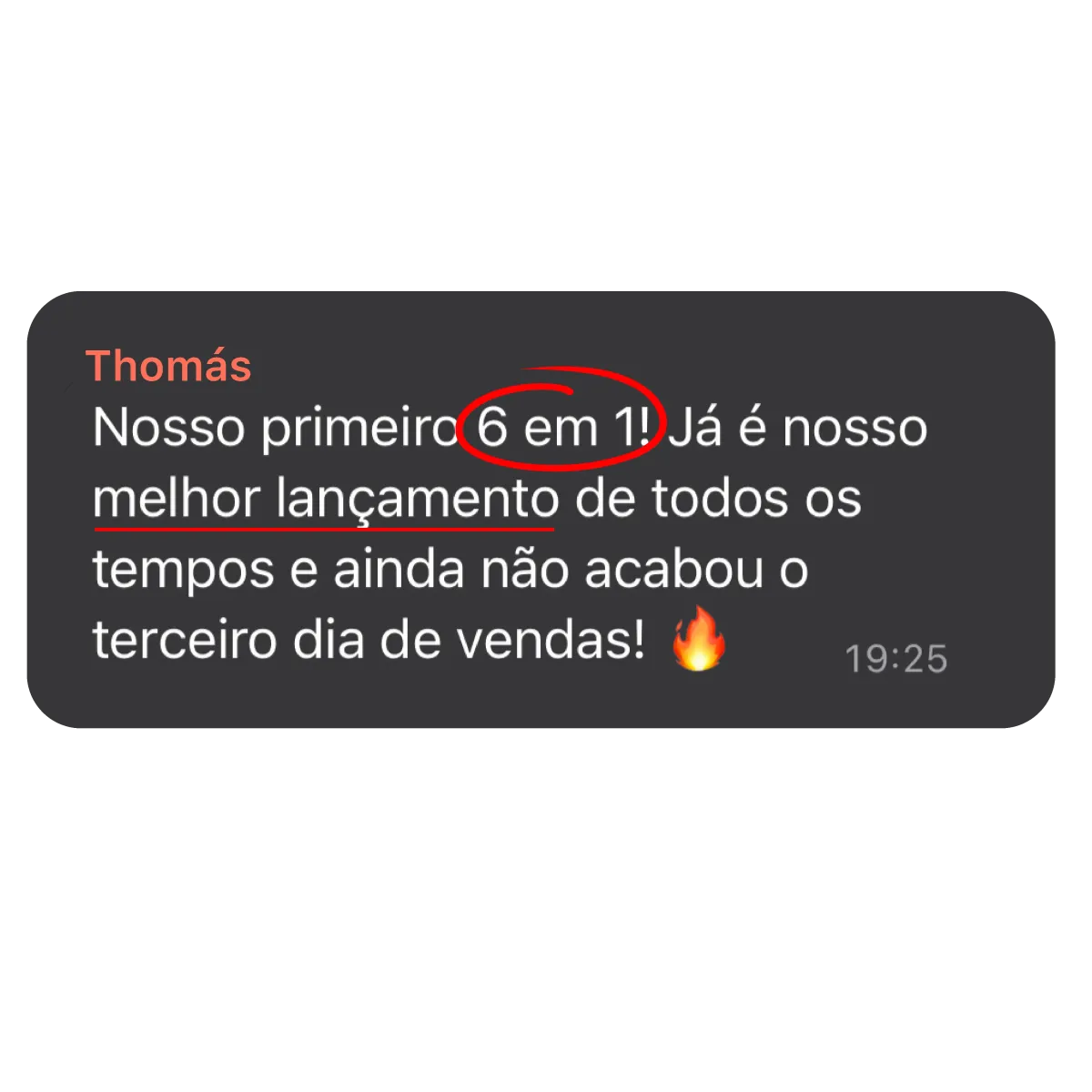 Print do Thomás: primeiro 6 em 1, já é o melhor lançamento de todos os tempos e ainda no terceiro dia de vendas